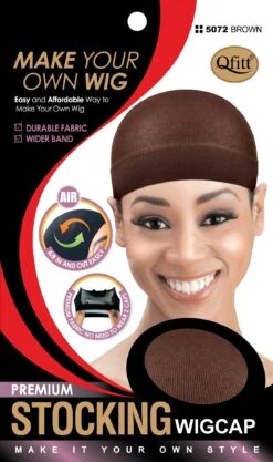 Qfitt - Premium Stocking Wig Cap Regular Size (3 Colors Available) -Zoe Beauty Supply Shop 0005896 premium stocking wig cap