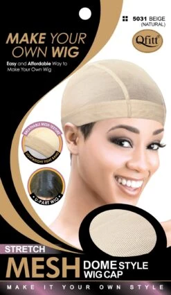 Qfitt - STRETCH MESH DOME STYLE WIG CAP REGULAR -Zoe Beauty Supply Shop 0006241 stretch mesh dome style wig cap
