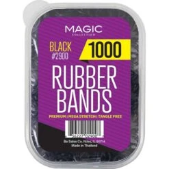 MAGIC COLLECTION - Premium Rubber Bands BLACK 1000