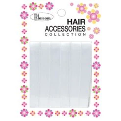 BLOSSOM - Hair Ribbons 6-Line WHITE 8mm