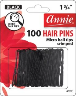 ANNIE - 100 1 3/4" HAIR PINS BLACK #3112