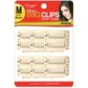 MAGIC COLLECTION - Wig Clips Snap Comb 12PCs Medium BLONDE -Zoe Beauty Supply Shop 052BLOM