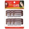 MAGIC COLLECTION - 12 Pieces Wig Clips MEDIUM BROWN -Zoe Beauty Supply Shop 052BROM