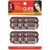 MAGIC COLLECTION - 12 Pieces Wig Clips Small BROWN