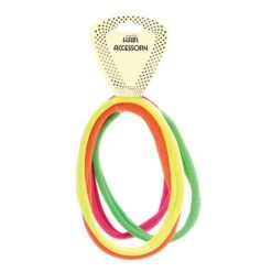 MAGIC COLLECTION - Elastic "High" Ponytail Holder 4PCs ASSORTED #HEP007AST