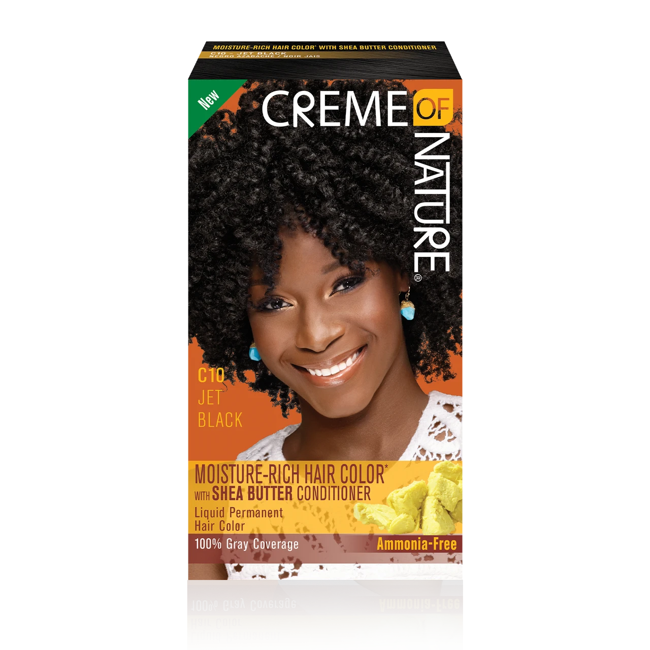 Creme Of Nature - Moisture-Rich Hair Color With Shea Butter C10 JET BLACK 1 Creme Of Nature - Moisture-Rich Hair Color With Shea Butter C10 JET BLACK