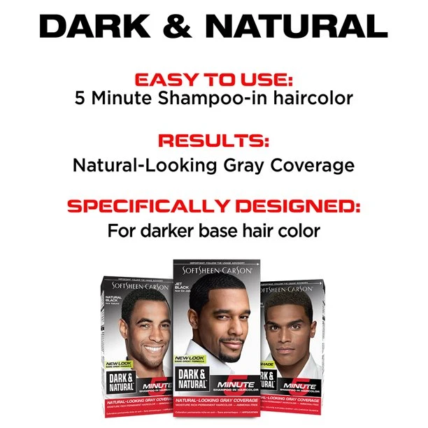 SoftSheen Carson - Dark & Natural 5 Minute Shampoo-In Hair Color NATURAL BLACK 2 SoftSheen Carson - Dark & Natural 5 Minute Shampoo-In Hair Color NATURAL BLACK - Image 2