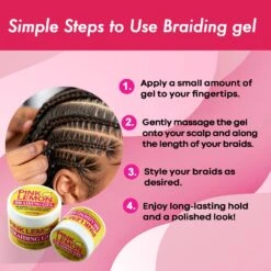 PINK LEMON - Braiding Gel Maximum Hold -Zoe Beauty Supply Shop 10oz 04 2