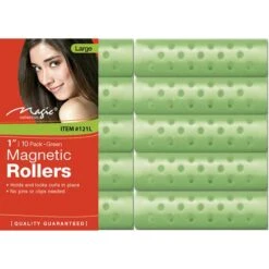 MAGIC COLLECTION - 1" Magnetic Rollers 12PCs Large GREEN