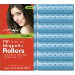 MAGIC COLLECTION - 5/8" Magnetic Rollers 14PCs Small BLUE