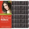 MAGIC COLLECTION - 3/4" Snap-Around Rollers 12PCs Medium BLACK -Zoe Beauty Supply Shop 122BLAM