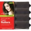 MAGIC COLLECTION - 1 1/4" Foam Rollers 8PCs X-Large BLACK -Zoe Beauty Supply Shop 123BLAXL