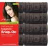 MAGIC COLLECTION - 1 1/4" Magnetic Rollers 12PCs X-LARGE BLACK -Zoe Beauty Supply Shop 124BLAXL