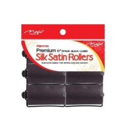 MAGIC COLLECTION - Premium 1 1/2" Silk Satin Rollers Jumbo Black