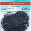 EDEN COLLECTION - Black Rubber Bands JUMBO 125PCS -Zoe Beauty Supply Shop 1421858650356l0
