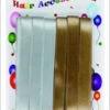 Eden Collection - Hair Accessories White/Gold Ribbons (RB2GS) -Zoe Beauty Supply Shop 1421882136655m0