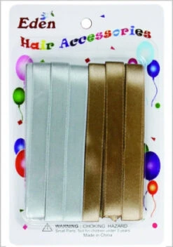 Eden Collection - Hair Accessories White/Gold Ribbons (RB2GS)