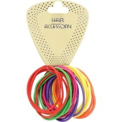 MAGIC COLLECTION - Elastic Ponytail Holder 12PCs ASSORTED #HEP207AST