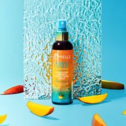 MIELLE - Mango & Tulsi Nourishing Thermal Protectant Spray -Zoe Beauty Supply Shop 20230503 Mielle StylizedPhotographyResize MangoTulsi C 5000x 46f09b17 d1fb 489d b02c 4beba7a59e7d