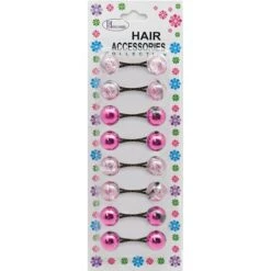 BLOSSOM - Hair Accessories Hair Knockers 8PCs Metallic/Glitter HOT PINK #PPP11PIN