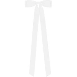 MAGIC COLLECTION - Hair Accessories Long Tail Bow WHITE #HABOWLWHI