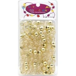 BEAUTY COLLECTION - Regular Hair Beads Metallic Gold