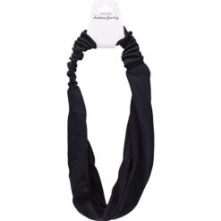 MAGIC COLLECTION - Fashion Jewelry Head Wrap Bohemian Solid BLACK #HWR-BOH01BLA