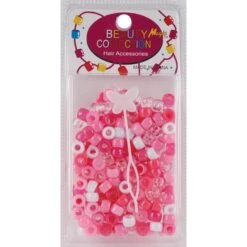 BEAUTY COLLECTION - Small Round Hair Bead Pink Assorted