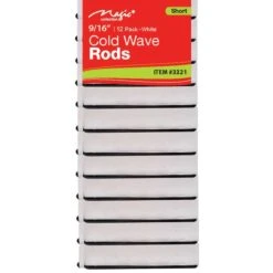 MAGIC COLLECTION - 9/16" Cold Wave Rods 12PCs Short WHITE