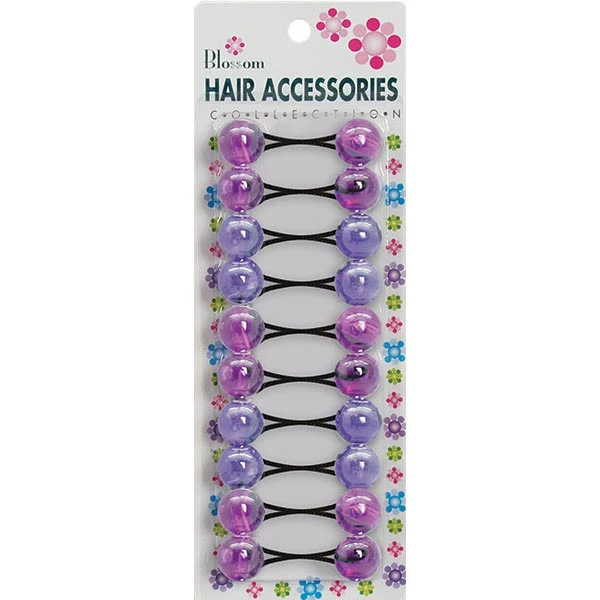 BLOSSOM - Hair Knockers 10PCs CLEAR PURPLE ASSORTED #PPP01-07M4 1 BLOSSOM - Hair Knockers 10PCs CLEAR PURPLE ASSORTED #PPP01-07M4