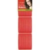 MAGIC COLLECTION - 3" Self-Grip Rollers 3PCs Jumbo RED -Zoe Beauty Supply Shop 3717JRED