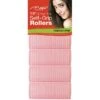 MAGIC COLLECTION - 7/8" Self-Grip Rollers 6PCs Medium PINK -Zoe Beauty Supply Shop 3717PIN