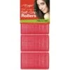 MAGIC COLLECTION - 1 1/2" Self-Grip Rollers 4PCs Medium RED -Zoe Beauty Supply Shop 3717RED