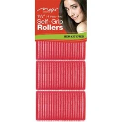 MAGIC COLLECTION - 1 1/2" Self-Grip Rollers 4PCs Medium RED