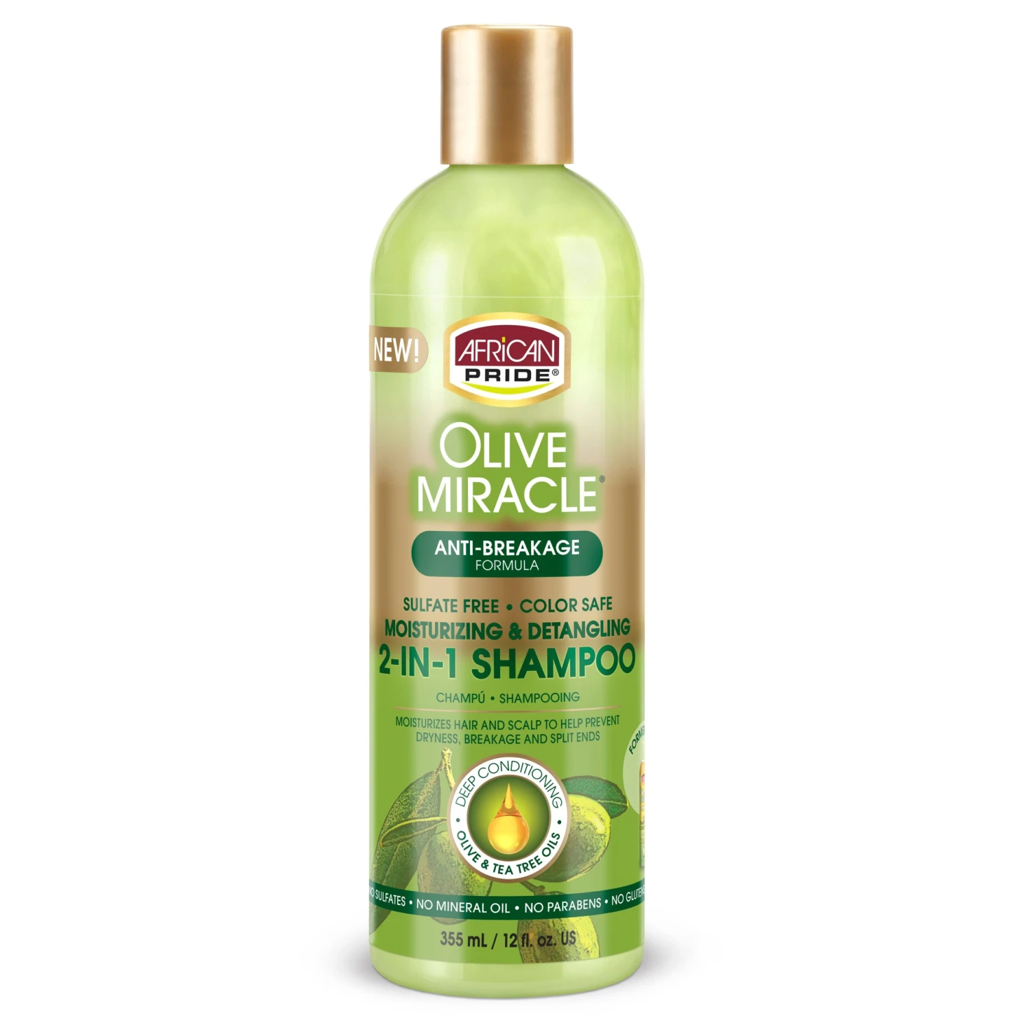 African Pride - Olive Miracle Moisturizing & Detangling 2-In-1 Shampoo 1 African Pride - Olive Miracle Moisturizing & Detangling 2-In-1 Shampoo