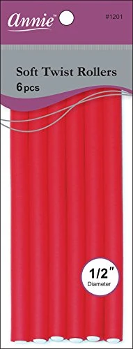 ANNIE - Professional Soft Twist Rollers 1/2" 6 PCs PINK