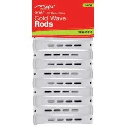 MAGIC COLLECTION - Cold Wave Rod Long White 9/16" 12PCs