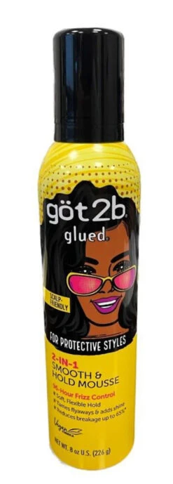 Got2b - Glued Protective Styles 2-IN-1 Smooth & Hold Mousse