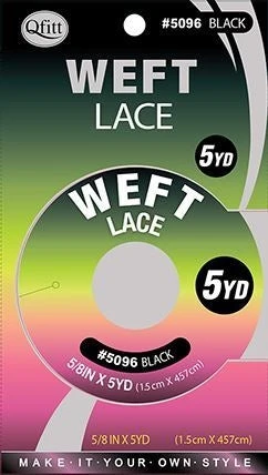 Qfitt - Weft Lace 5 Yard BLACK 1 Qfitt - Weft Lace 5 Yard BLACK