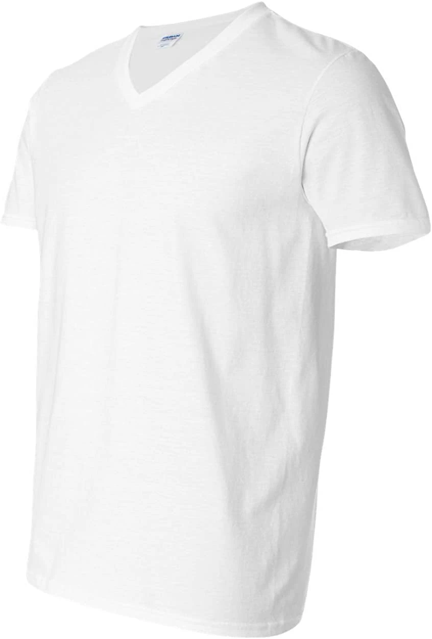 MAGIC COLLECTION - Smooth Cotton V-Neck T-Shirt WHITE 2 MAGIC COLLECTION - Smooth Cotton V-Neck T-Shirt WHITE - Image 2