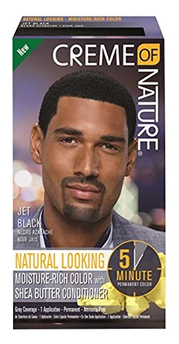 Creme Of Nature - Men Natural Looking Moisture Rich Hair Color JET BLACK 1 Creme Of Nature - Men Natural Looking Moisture Rich Hair Color JET BLACK