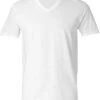 MAGIC COLLECTION - Smooth Cotton V-Neck T-Shirt WHITE
