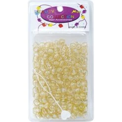 BEAUTY COLLECTION - Regular Glitter Round Bead 200PCs Gold