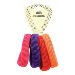 MAGIC COLLECTION - Elastic Ponytail Holder 4PCs ASSORTED #HEP004AST