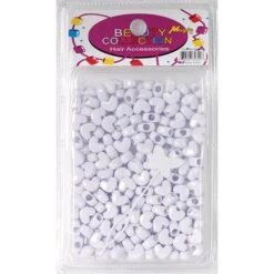 MAGIC COLLECTION - White Heart Bead 500PCs