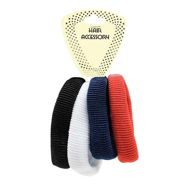 MAGIC COLLECTION - Elastic Ponytail Holder 4PCs TOM #HEP004TOM 1 MAGIC COLLECTION - Elastic Ponytail Holder 4PCs TOM #HEP004TOM