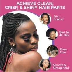 ESHA - Slick N Slay 2-IN-1 Braid & Edge Gel - APPLE & CASTOR OIL -Zoe Beauty Supply Shop 71 MsFltHpL. SL1500