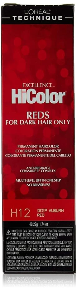 LOREAL - Excellence HiColor HiLights Red Highlights H12 DEEP AUBURN RED