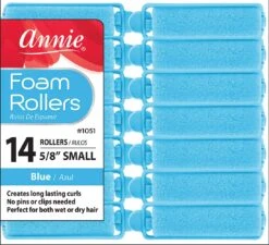 ANNIE - Foam Rollers 5/8" 14PCs SMALL BLUE #1051 -Zoe Beauty Supply Shop 71O1WbADOvL