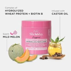 ESHA - Slick N Slay 2-IN-1 Braid & Edge Gel - PEACH & BIOTIN -Zoe Beauty Supply Shop 71UvzEGN 2L. SX679